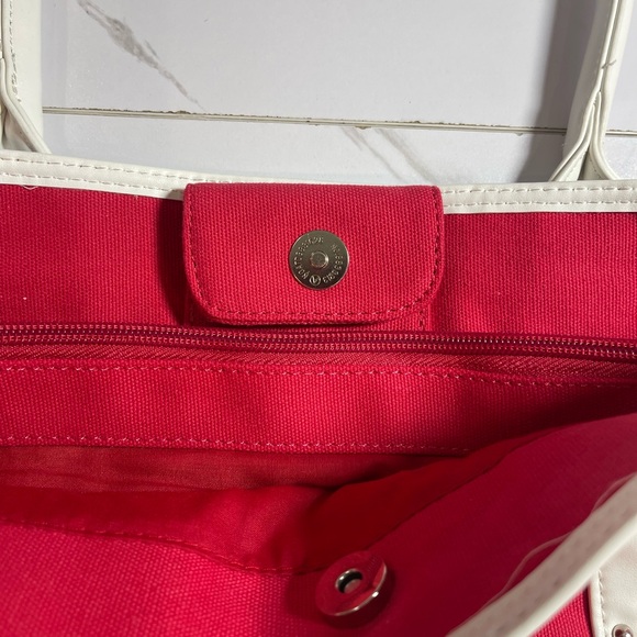 Naturalizer Red and White Tote Bag - Picture 3 of 4